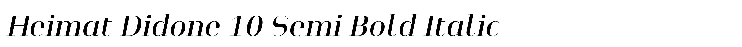 Heimat Didone 10 Semi Bold Italic
